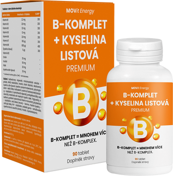 MOVit Energy B-Komplet + Kyselina listová PREMIUM 90 tablet