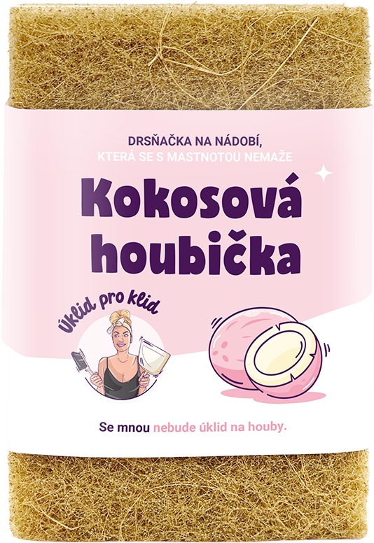 Úklid pro klid Kokosová houbička na nádobí 2 ks