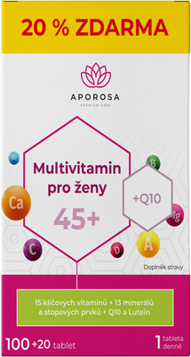 Aporosa Multivitamin pro ženy 45+, 120 tablet