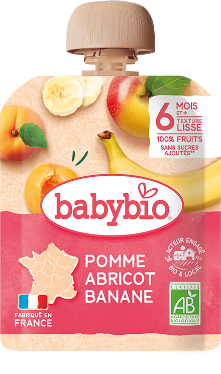 Babybio Kapsička jablko meruňka banán 90 g