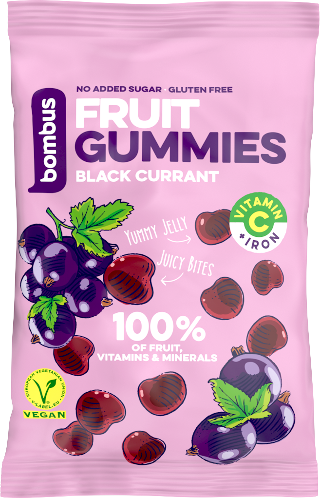Bombus Fruit Gummies Černý rybíz 35 g