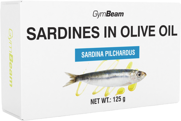 GymBeam Sardinky v olivovém oleji 125 g