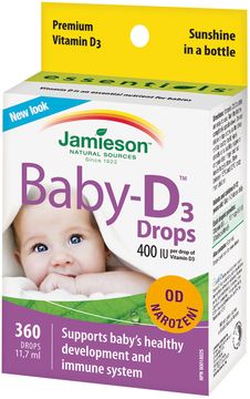 Jamieson Baby-D3 Vitamín D3 400 IU kapky 11.7 ml