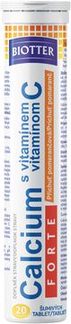 Biotter Calcium s vitaminem C pomeranč 20 šumivých tablet