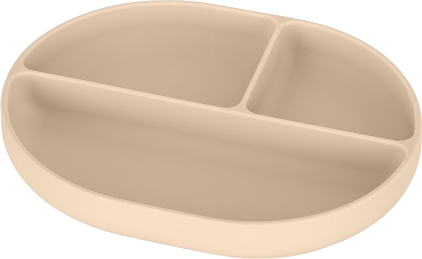 Petite&Mars Talířek silikonový dělící oválný Take&Match Desert Sand 6m+