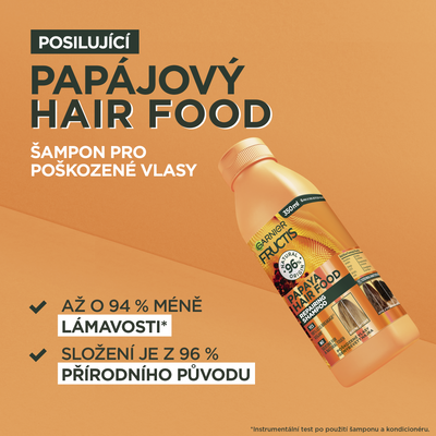 Garnier Fructis Hair Food PAPAYA šampon na poškozené vlasy 350 ml