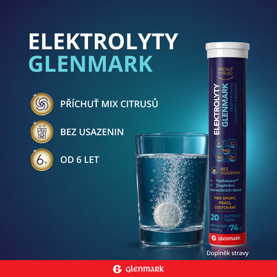 Glenmark Elektrolyty Glenmark příchuť citrusů 20 ks