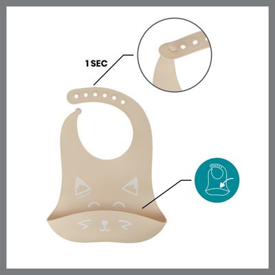 Babymoov Silikonová jídelní sada LEARN´ISY KIT Liška 3 ks