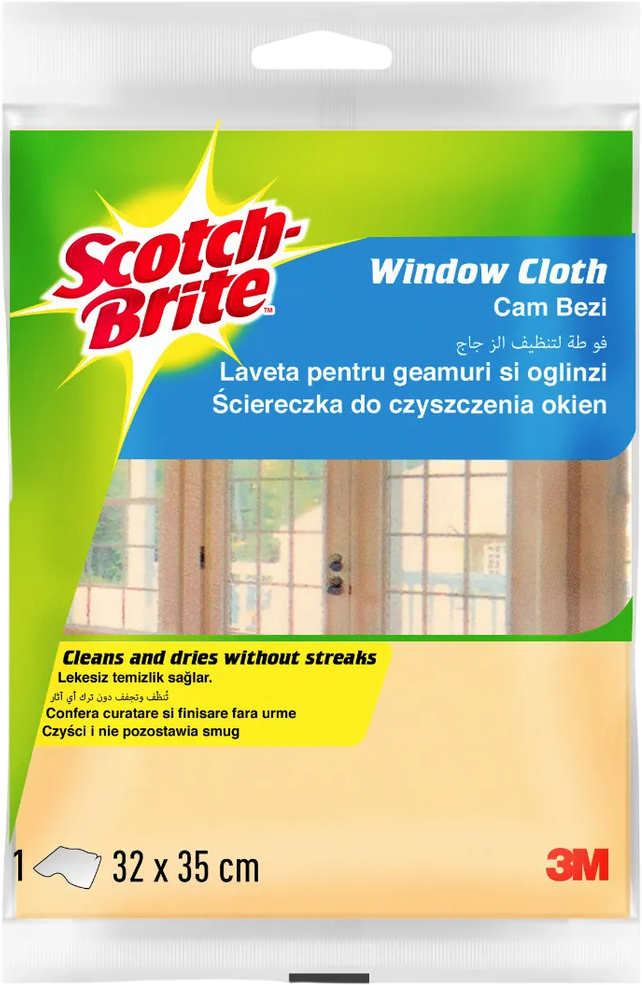 3M Scotch-Brite™ Mikrovláknová utěrka na okna a sklo 32 cm