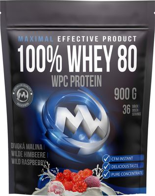 Maxxwin 100% WHEY 80 divoká malina 900 g