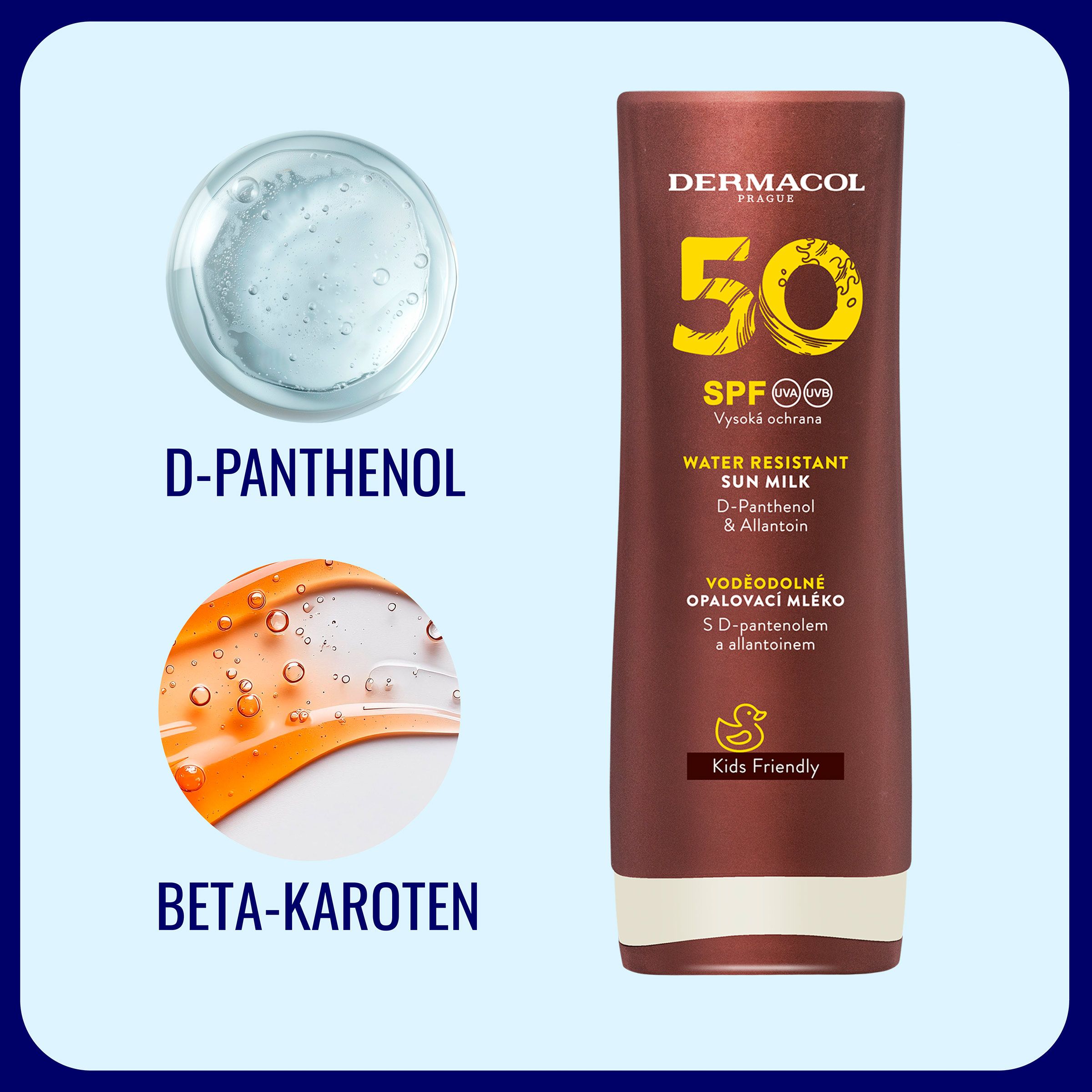 Dermacol SUN Mléko na opalování SPF50, 200 ml