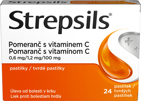 Strepsils Pomeranč s vitaminem C 24 pastilek
