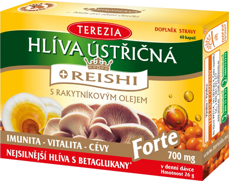 Terezia Hlíva ústřičná s REISHI FORTE 60 tobolek