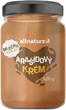 Allnature Arašídový krém s mléčnou čokoládou 920 g