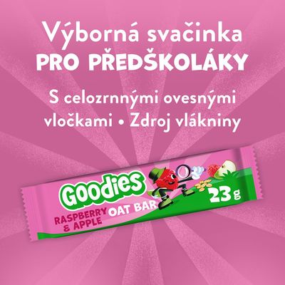 Goodies ovesná tyčinka malina & jablko 23 g