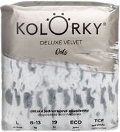 Kolorky DELUXE VELVET Puntíky vel. L (8-13 kg) 19 ks