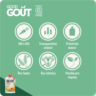 Good Goût BIO Meruňka s banánem 120 g