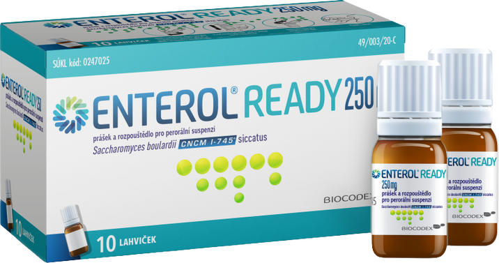 Enterol READY 250mg por.plq.sus.10+ 10 x 8 ml