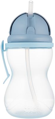 Canpol babies Sportovní lahev se slámkou, modrá 370 ml
