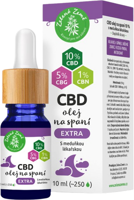 Zelená Země CBD kapky na spaní EXTRA 10 ml