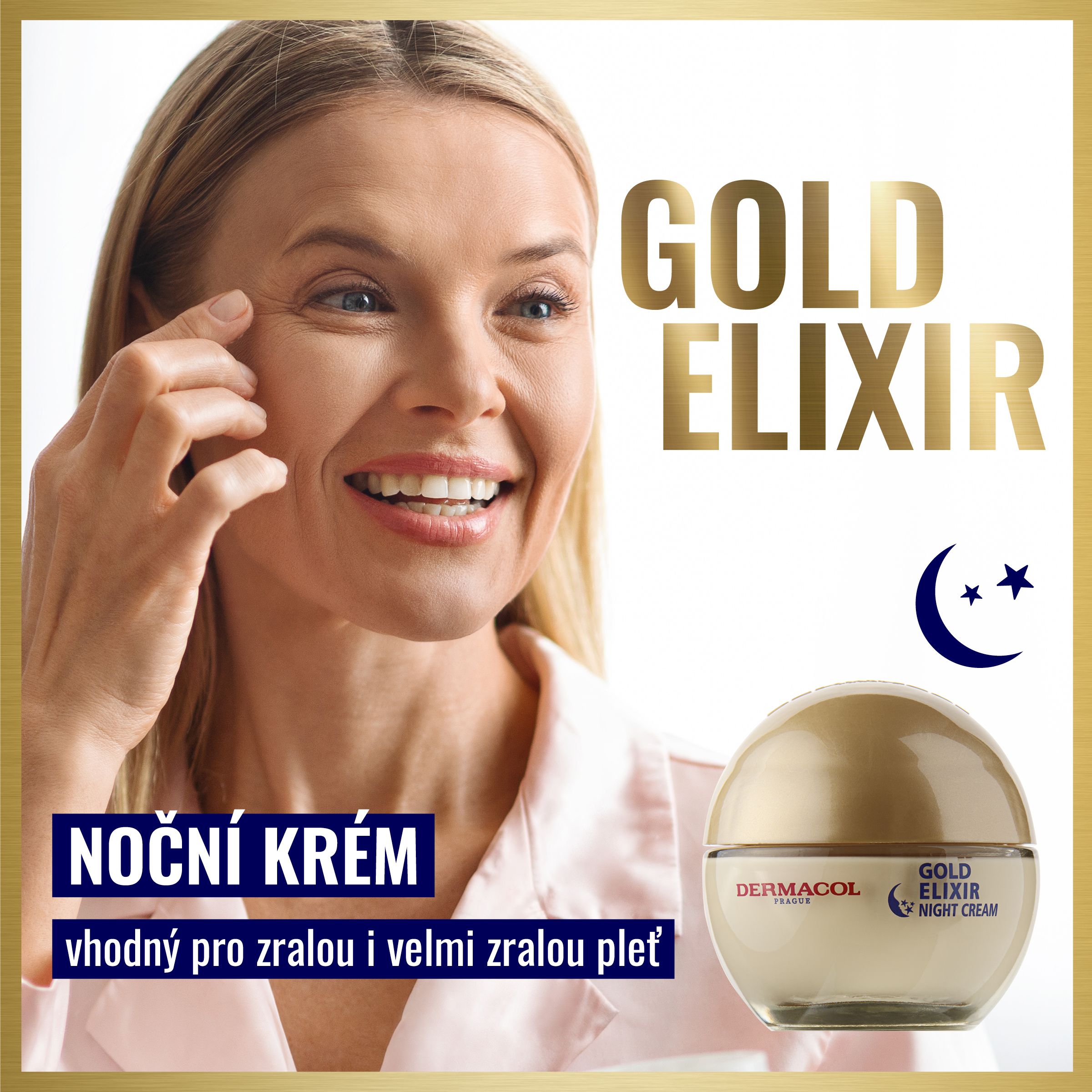 Dermacol Gold Elixir omlazující kaviárový noční krém 50 ml