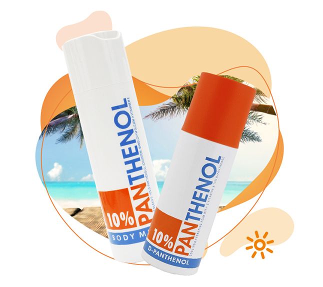 Panthenol, slunce, opalování, spálení