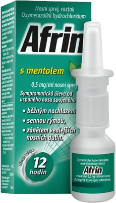 Afrin 0.5 mg/ml nosní sprej s mentolem 15 ml