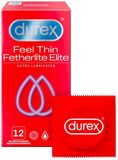 Durex Feel Thin Extra Lubricated Kondomy 12 ks