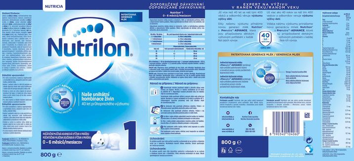 Nutrilon 1 počáteční mléko 800 g