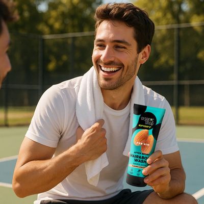 Organic Shop SPORT Pánský sprchový gel na vlasy a tělo Mandle a protein 200 ml