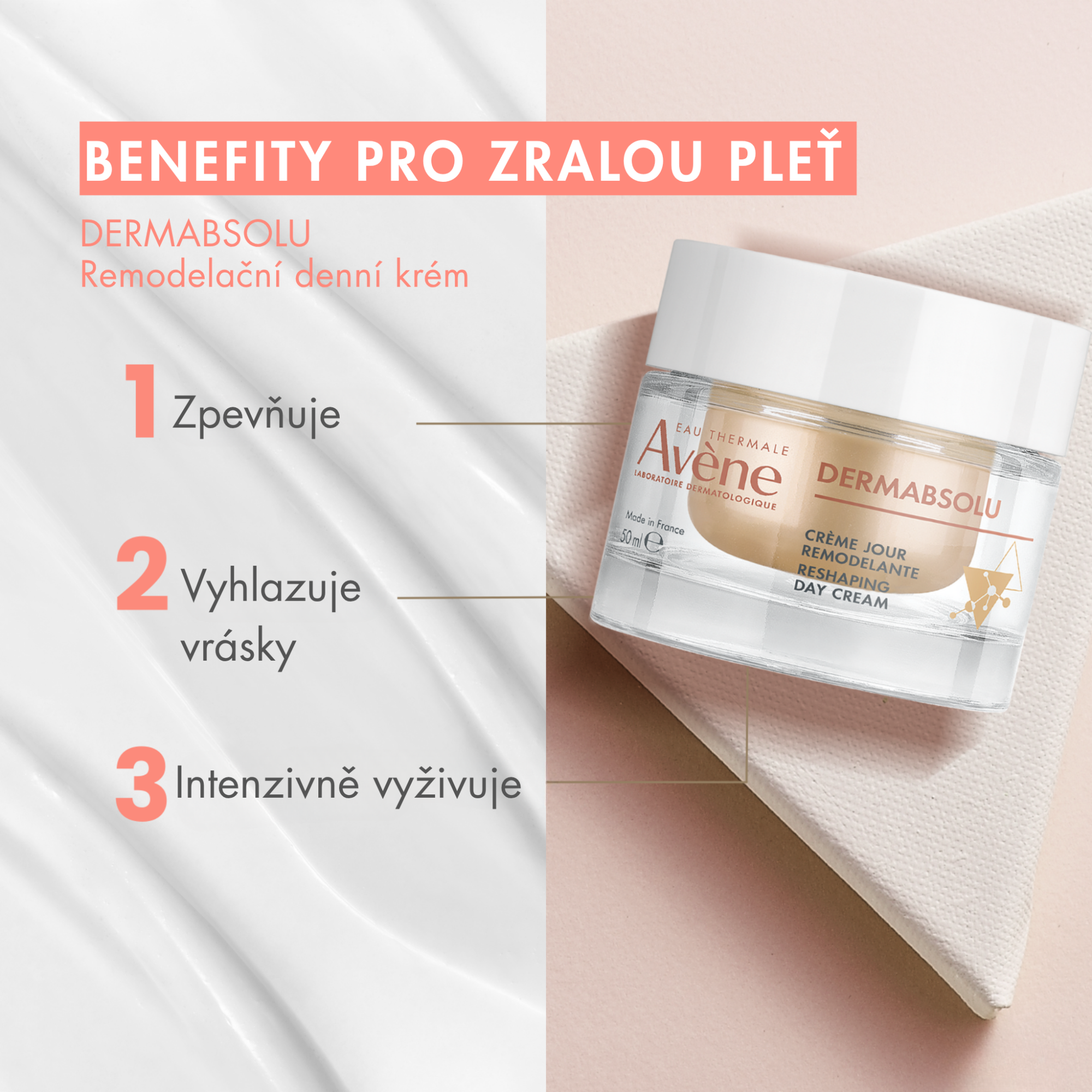 Avène DermAbsolu Remodelační denní krém 50 ml