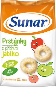 Sunar dětské křupky jablečné prstýnky 50 g
