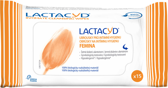 Lactacyd ubrousky Femina 15 ks