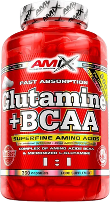 Amix L-Glutamine + BCAA 360 kapslí