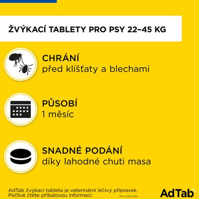 AdTab 900mg Žvýkací tableta pro psy 22 - 45kg