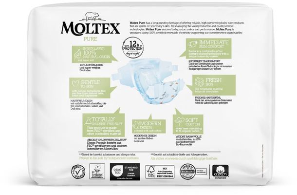 Moltex Plenky Midi 4-9 kg ekonomické balení 132 ks