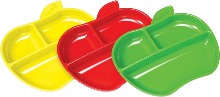 Munchkin Set barevných talířů jablko 3 ks