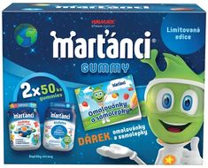 Marťánci Gummy+omalovánky 100 tablet