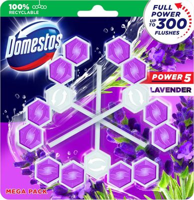 Domestos Power 5 Lavender WC blok 3 x 55 g