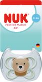 Nuk Dudlík Perfect Match Air Bear 0-6m