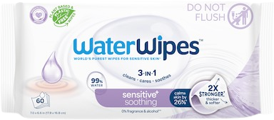 Waterwipes Ubrousky vlhčené Soothing clean bez obsahu plastů 6 x 60 ks
