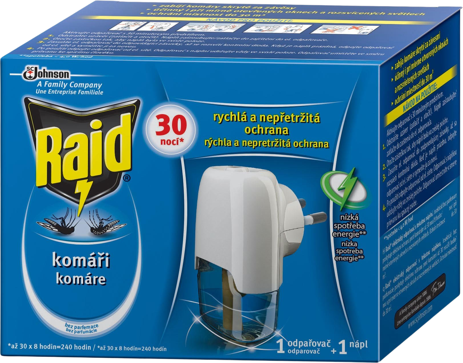 Raid elektrický odpařovač s tekutou náplní 30 nocí 21 ml
