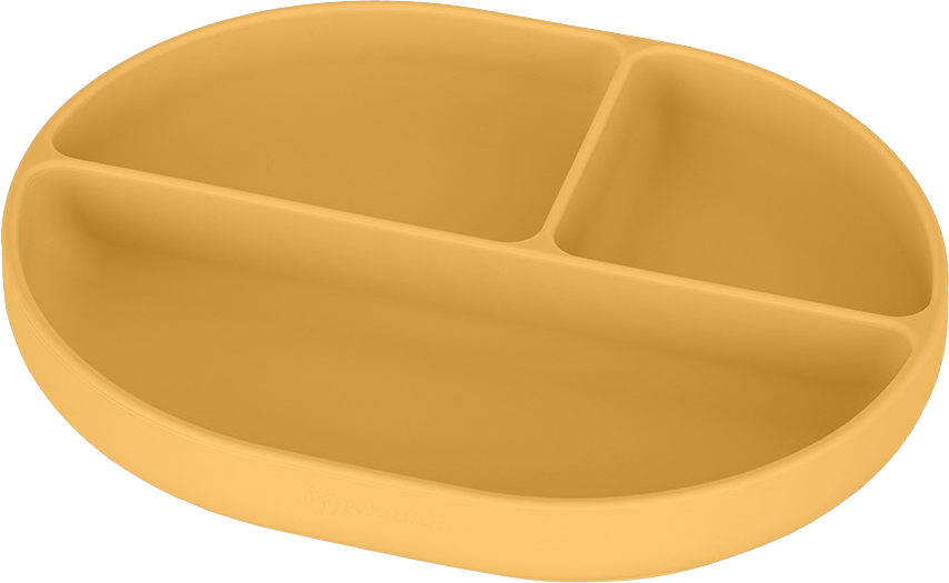 Petite&Mars Talířek silikonový dělící oválný Take&Match Intense Ochre 6m+