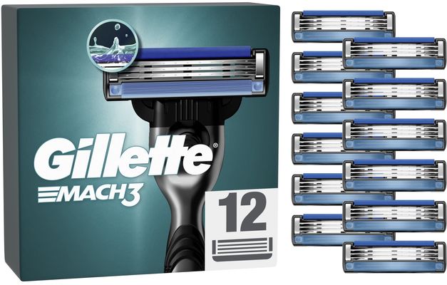 Gillette Mach3 Náhradní hlavice pro muže 12 ks