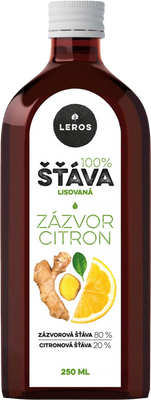 Leros 100% šťáva zázvor a citron 250 ml