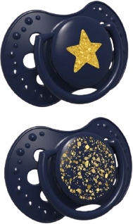 LOVI Dudlík silikonový dynamický Stardust 3-6m blue 2 ks