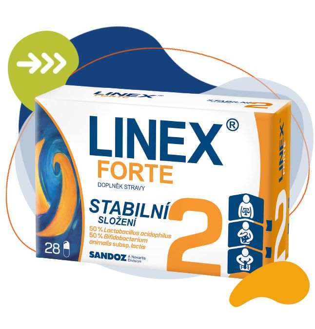 linex, probiotika a prebiotika, střeva
