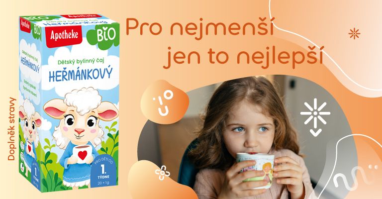 Apotheke, dětský čaj, BIO, heřmánkový čaj