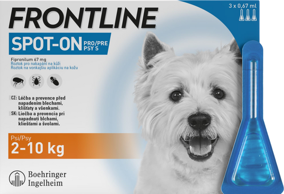 Frontline Spot On Dog S 2-10 kg 3 x 0.67 ml