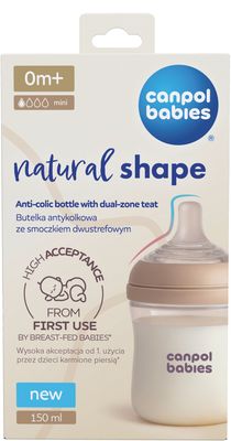 Canpol babies Lahev antikoliková Natural Shape 150 ml